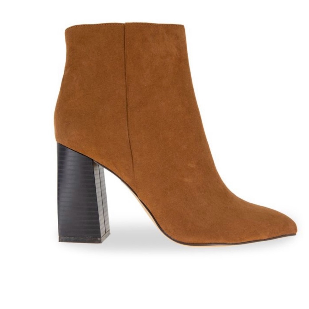 BCBGeneration Camel Briele Heeled Boots with Pointed Toe